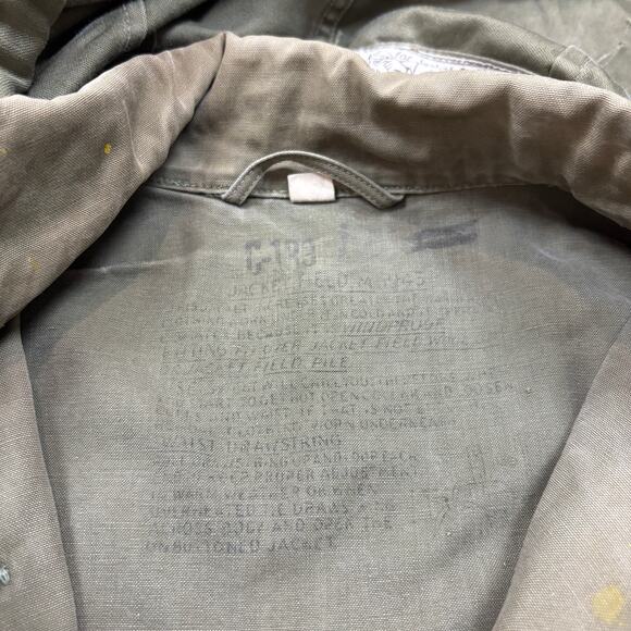 Rare VTG M43 Field Jacket Hooded WW2 Reworked Don't Know Don't Care Men's 34S - Picture 5 of 12